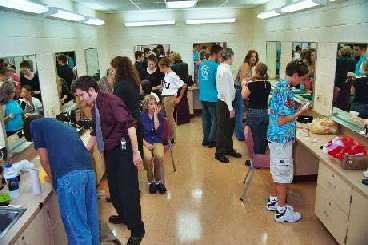 Make-up Room in use