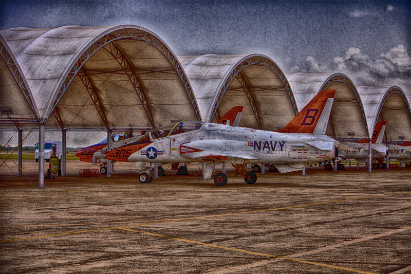 T-45C taxing to shelter#10T-art