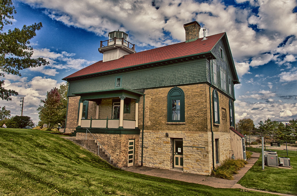 Old Michigan City Lighthouse photo illustration
