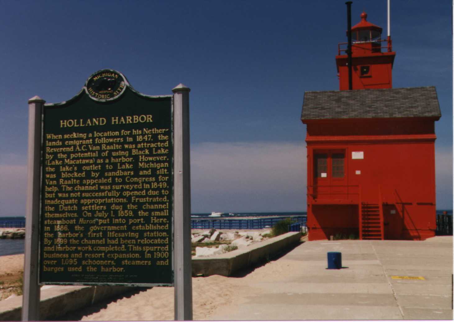 Holland Lighthouse Sign