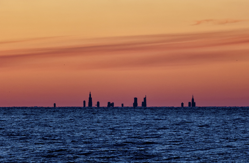 Chicago from Beverly Shores